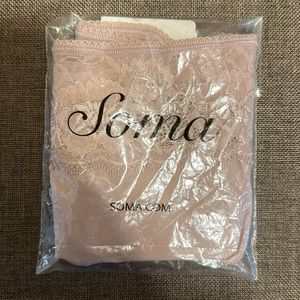 NWT Soma Vanishing Edge Microfiber with Lace Hipster.